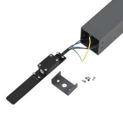 Lindby sokkellampe Othil, 2 lyskilder, 50 cm, antracit, metal