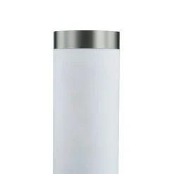 Lindby Sokkellampe Statius, grå, stål, sensor, 45 cm