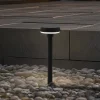 Lindby Solar-LED-lampe med jordspyd Brinca, sort, PC, sensor