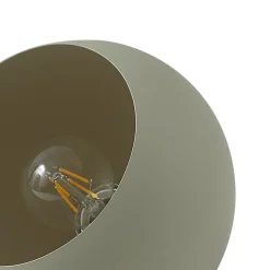Lindby Solomia bordlampe, grøn, jern, Ø 20 cm