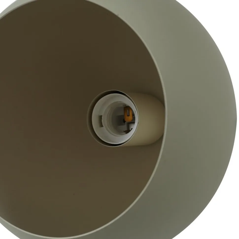 Lindby Solomia bordlampe, grøn, jern, Ø 20 cm