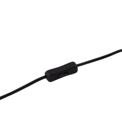 Lindby Sorscha bordlampe, sort, jern, Ø 26 cm