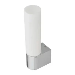 Lindby spejllampe Melike, 27 cm, krom, IP44, stikkontakt