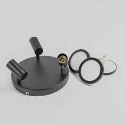 Lindby-spot Ilda, 3-lys, Ø 20 cm, sort, jern