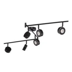 Lindby-spot Jyla, sort, 2.700 K, 6-lys, GX53