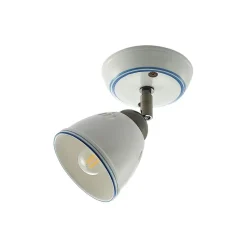Lindby spotlight Eneas, højde 16 cm, hvid, 1 lyskilde, keramik