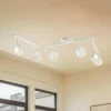 Lindby spotlight Jyla, hvid, linse, 3.000 K, 6-lys, GX53