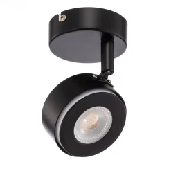 Lindby-spotlight Jyla, sort, 2.700 K, Ø 8 cm, GX53