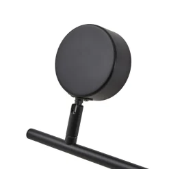 Lindby spotlight Jyla, sort, linse, 3.000 K, 6-lys, GX53