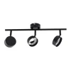 Lindby spotlight Jyla, sort, linse, 3.000 K, 3-lys, GX53