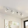 Lindby spotlight Kardo, 4 lyskilder, hvid, metal, IP44