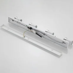 Lindby spotlight Kardo, 4 lyskilder, hvid, metal, IP44