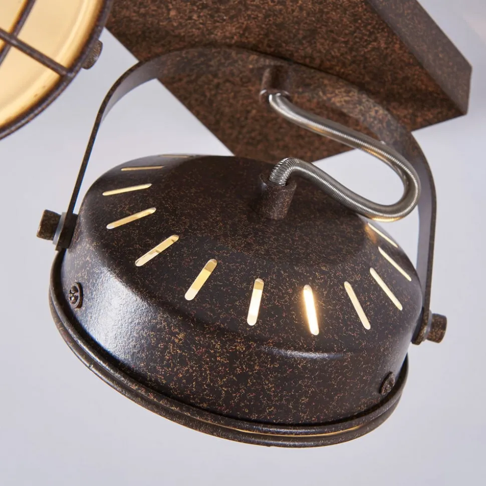 Lindby spotlight Tamin, rustfarvet, 2 lyskilder, glas, G9