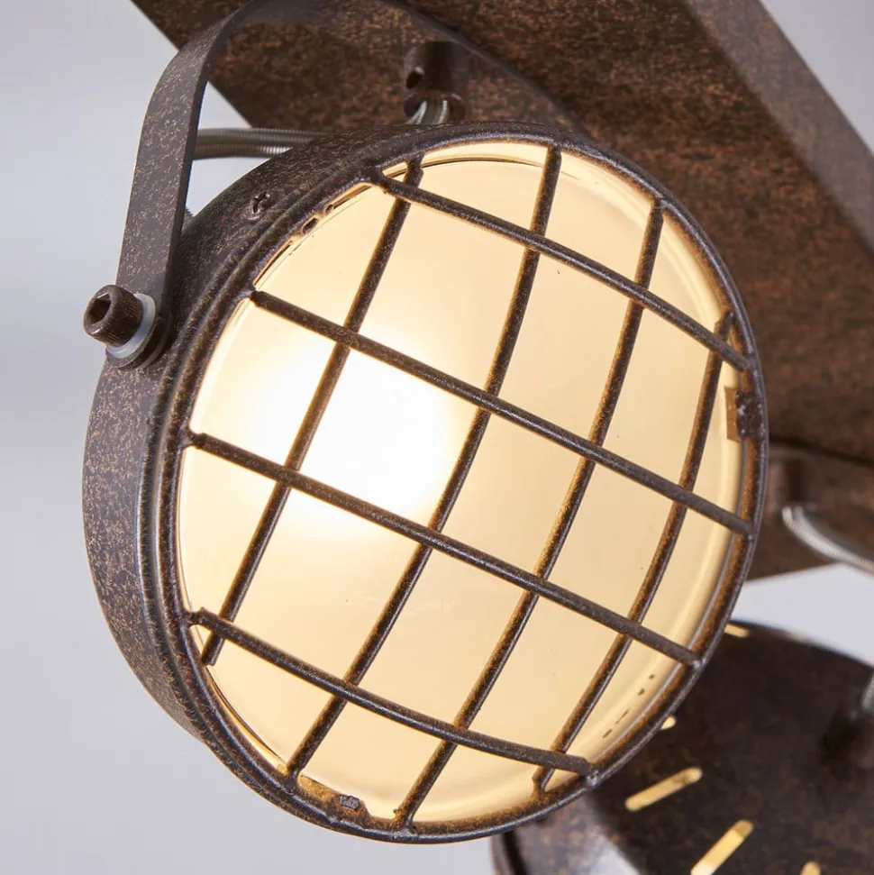Lindby spotlight Tamin, rustfarvet, 2 lyskilder, glas, G9
