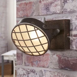 Lindby spotlight Tamin, rustfarvet, 1-lys, glas, G9
