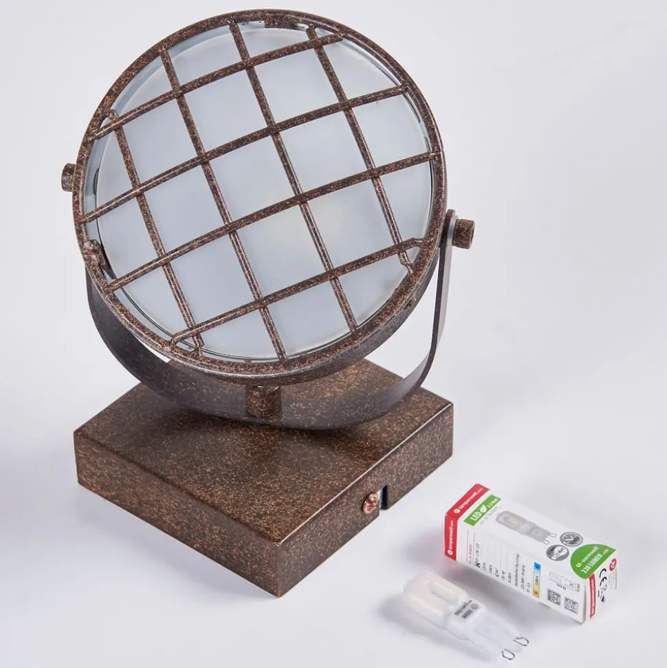 Lindby spotlight Tamin, rustfarvet, 1-lys, glas, G9