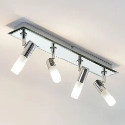 Lindby spotlight Zela, længde 53 cm, krom, 4 lyskilder