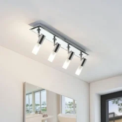 Lindby spotlight Zela, længde 53 cm, krom, 4 lyskilder
