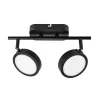 Lindby-spot Neros, sort, 2-lys, 31,5 cm, CCT, jern