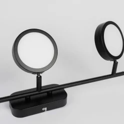 Lindby spot Neros, sort, 3-lys, 55 cm, CCT, jern