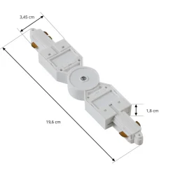 Lindby-stik Linaro, hvid, justerbar, 1-faset