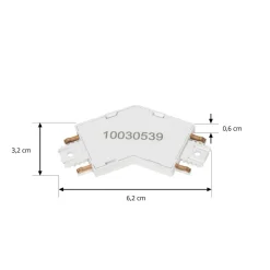 Lindby-stik Lumaro, hvid, 135°, plast