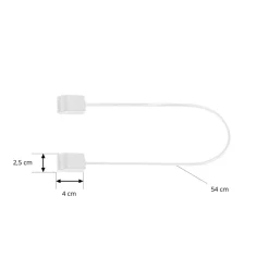 Lindby-stik Lumaro, kabellængde 54 cm, hvid, PVC