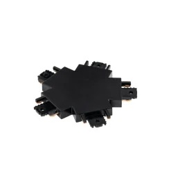 Lindby-stik Lumaro, 5-vejs, sort, plast