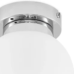 Lindby Tavino loftslampe, sfærisk skærm, krom