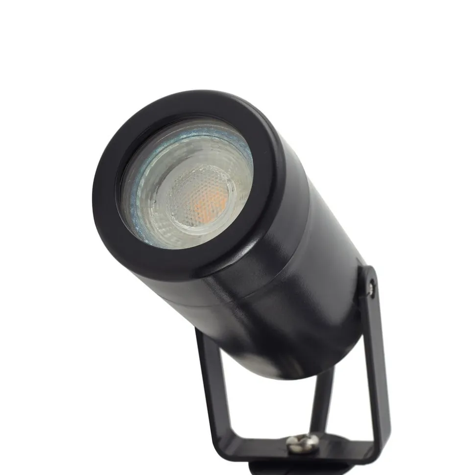 Lindby Thorgal lampe med jordspyd, Ø 6 cm, sort, sæt med 3 stk