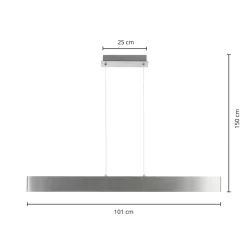 Lindby Tinkodara LED-hængelampe, spisestue, aluminium
