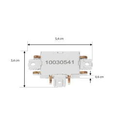 Lindby T-stik Lumaro, hvid, 5,4 cm, plast
