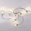 Lindby Tyron loftlampe, Ø 65 cm, krom, glas, metal