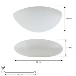 Lindby udendørs gulvlampe Arani, hvid, plast, stik