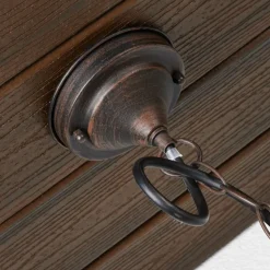 Lindby udendørs hængelampe Eddie, rust, metal, IP44, E27
