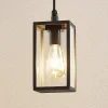 Lindby udendørs hængelampe Filimon, antracit, 22 cm, IP44, E27