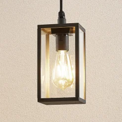 Lindby udendørs hængelampe Filimon, antracit, 22 cm, IP44, E27