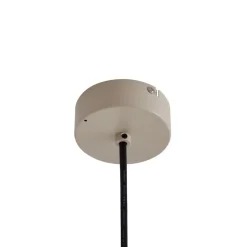 Lindby udendørs hængelampe Valdorin, beige, bomuld, Ø 40cm