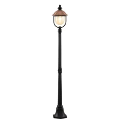 Lindby udendørslampe Clint, 177 cm, metal, saltvandsresistent, E27