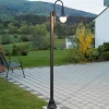 Lindby udendørslampe Daphne, 220 cm, sort, E27, IP44