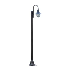Lindby udendørslampe Daphne, 220 cm, sort, E27, IP44