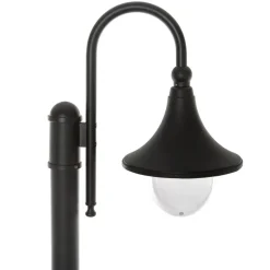 Lindby udendørslampe Daphne, 220 cm, sort, E27, IP44