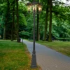 Lindby udendørslampe Edana, 212 cm, 3 lyskilder, antracit, E27, IP44