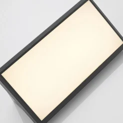 Lindby udendørs LED-væglampe Abby, sensor, IP65, mørkegrå