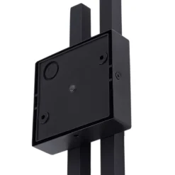 Lindby udendørs LED-væglampe Abelia, sort, aluminium, stål
