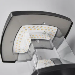 Lindby udendørs LED-væglampe Askan, 24 cm, stål, IP44