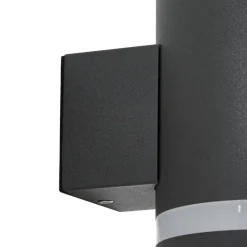 Lindby udendørs LED-væglampe Bentlas, antracit, IP44