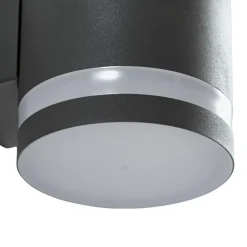 Lindby udendørs LED-væglampe Bentlas, antracit, IP44