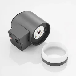 Lindby udendørs LED-væglampe Bentlas, antracit, IP44