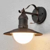 Lindby udendørs LED-væglampe Clea, bredde 24 cm, metal